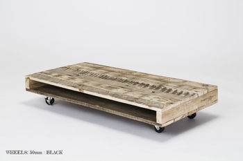 Pallet Wood Coffee Tables On Wheels, 2 of 7