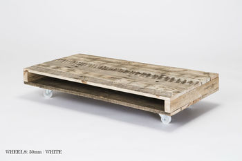 Pallet Wood Coffee Tables On Wheels, 3 of 7