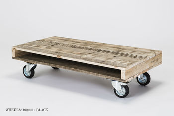 Pallet Wood Coffee Tables On Wheels, 6 of 7