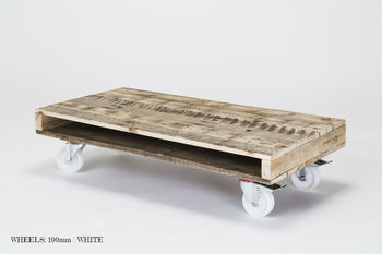 Pallet Wood Coffee Tables On Wheels, 7 of 7