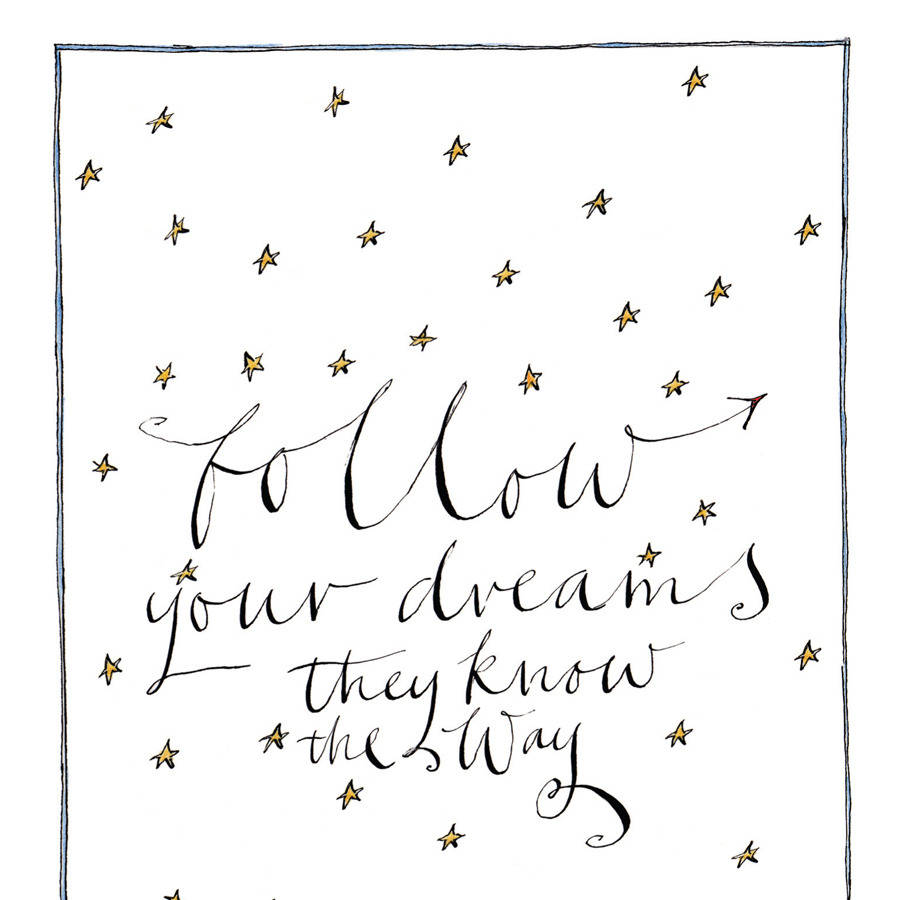 friendship gift 'follow your dreams' art print by gabrielle izen ...