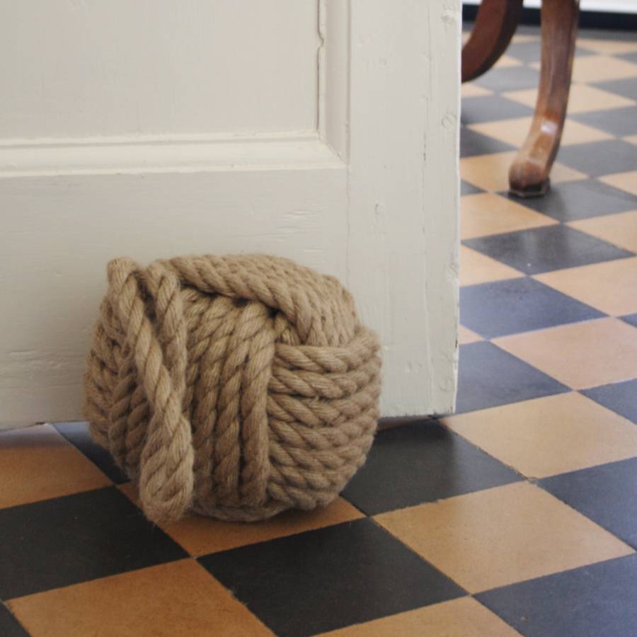 heavy jute rope door stop by ella's kitchen company ltd