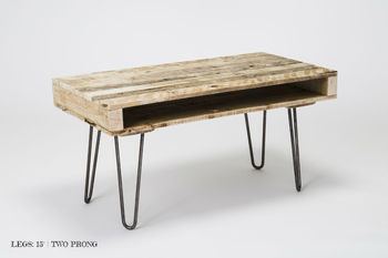 Pallet Coffee Table With Hairpin Legs, 3 of 6