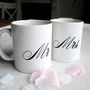 Mr And Mrs Wedding Mugs, thumbnail 1 of 4