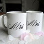 Mr And Mrs Wedding Mugs, thumbnail 3 of 4