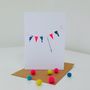 'Happy Birthday' Stitched Bunting Card, thumbnail 4 of 4
