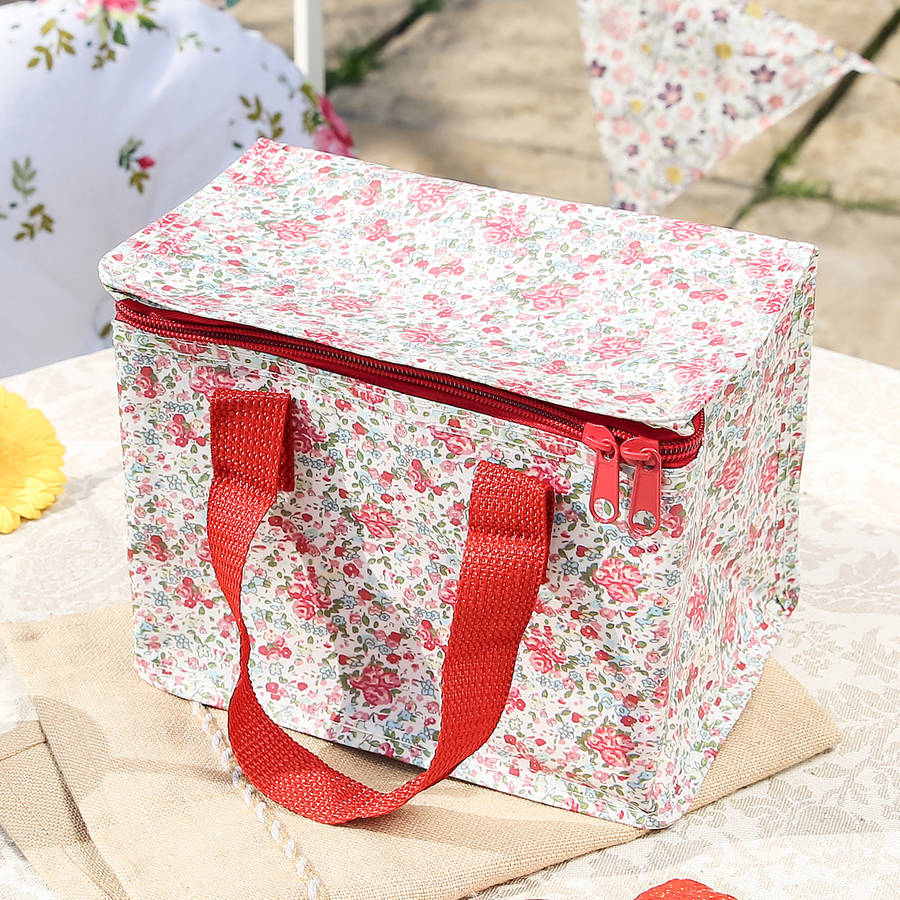 Vintage Floral Roses Lunch Bag By Bebe Beau