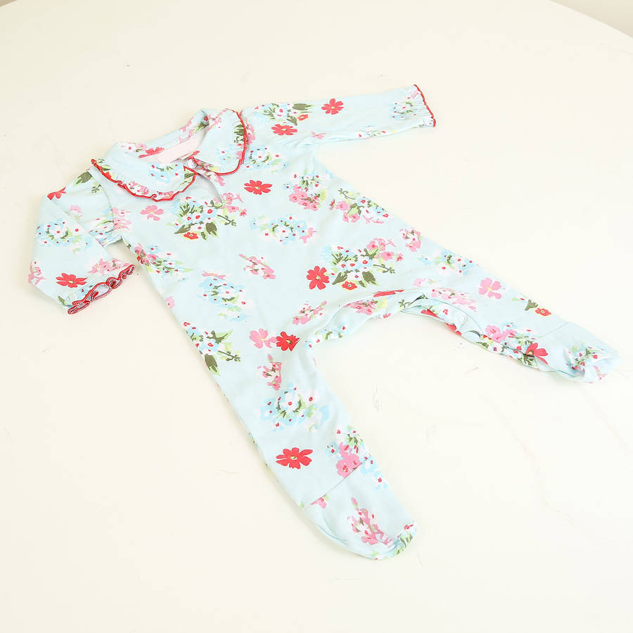 Summer Floral All In One Baby Grow By Bebe Beau | notonthehighstreet.com