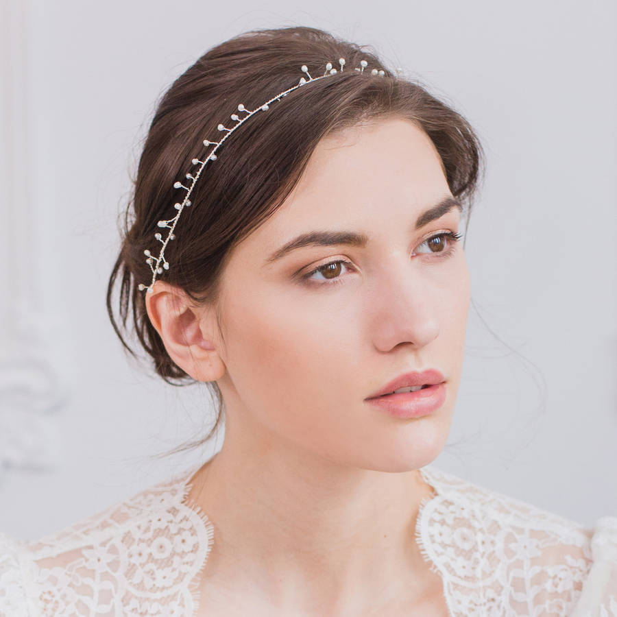 pearl wedding hair vine by britten weddings | notonthehighstreet.com