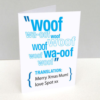 Personalised Pet Translation Christmas Card, 3 of 3