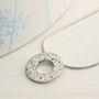 Patterned Silver And Diamond Necklace, thumbnail 3 of 5