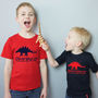 Brother And Sister Dinosaur T Shirt And Babygrow Set, thumbnail 4 of 12
