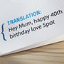 Personalised Pet Translation Birthday Card, thumbnail 3 of 3