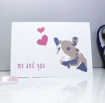 'Me And You' Hamster Valentine's Day Card, 2 of 2