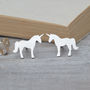Unicorn Earring Studs In Sterling Silver, thumbnail 1 of 4