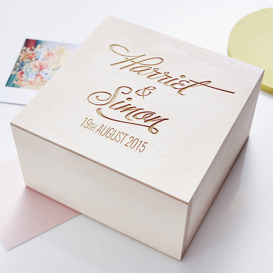 Elegant Personalised Couples Keepsake Box By Sophia Victoria Joy