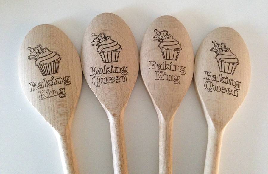 wooden spoon baking king or queen by wendover wood