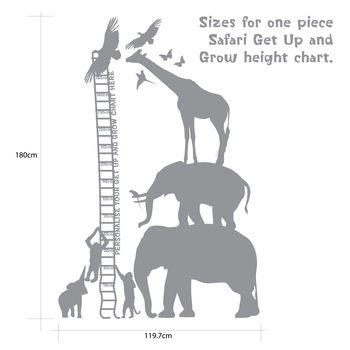 Personalised Safari Height Chart, 5 of 10