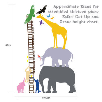 Personalised Safari Height Chart, 2 of 10