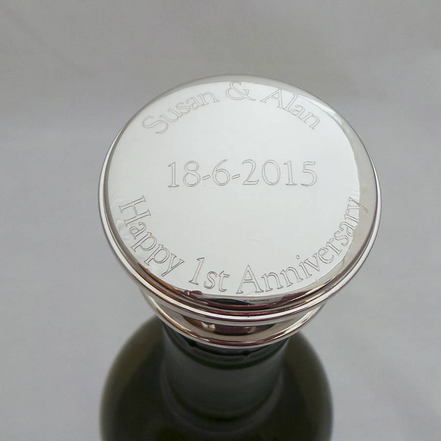 personalised engraved wine bottle stopper by yvonne henderson jewellery