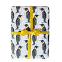 Luxury Penguin Gift Wrap And Card Set, thumbnail 4 of 5