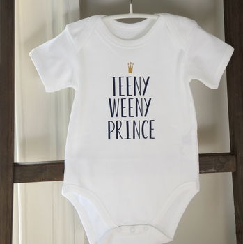 Personalised Father, Son And Baby Prince T Shirts, 4 of 6