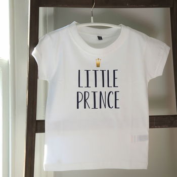 Personalised Father, Son And Baby Prince T Shirts, 3 of 6