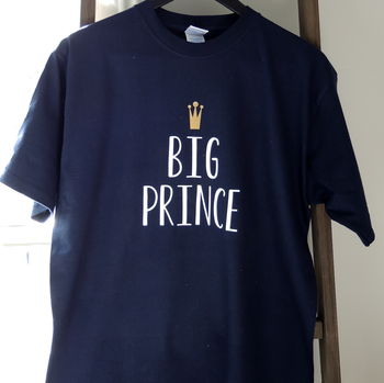 Personalised Father, Son And Baby Prince T Shirts, 2 of 6