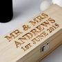 Personalised Wooden Wedding Bottle Box, thumbnail 2 of 3