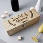 Personalised Wooden Couples Bottle Box, thumbnail 1 of 3