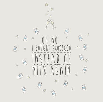 Illustrated Prosecco And Milk Print, 2 of 4