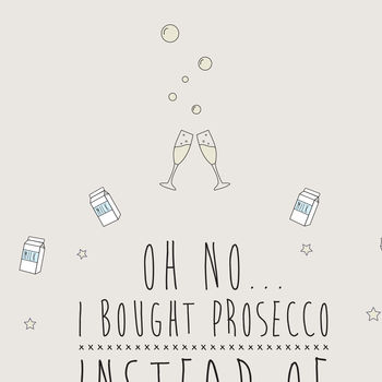 Illustrated Prosecco And Milk Print, 3 of 4