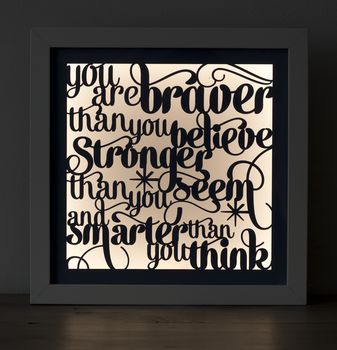Winnie The Pooh Quote Nursery Lamp, 2 of 8