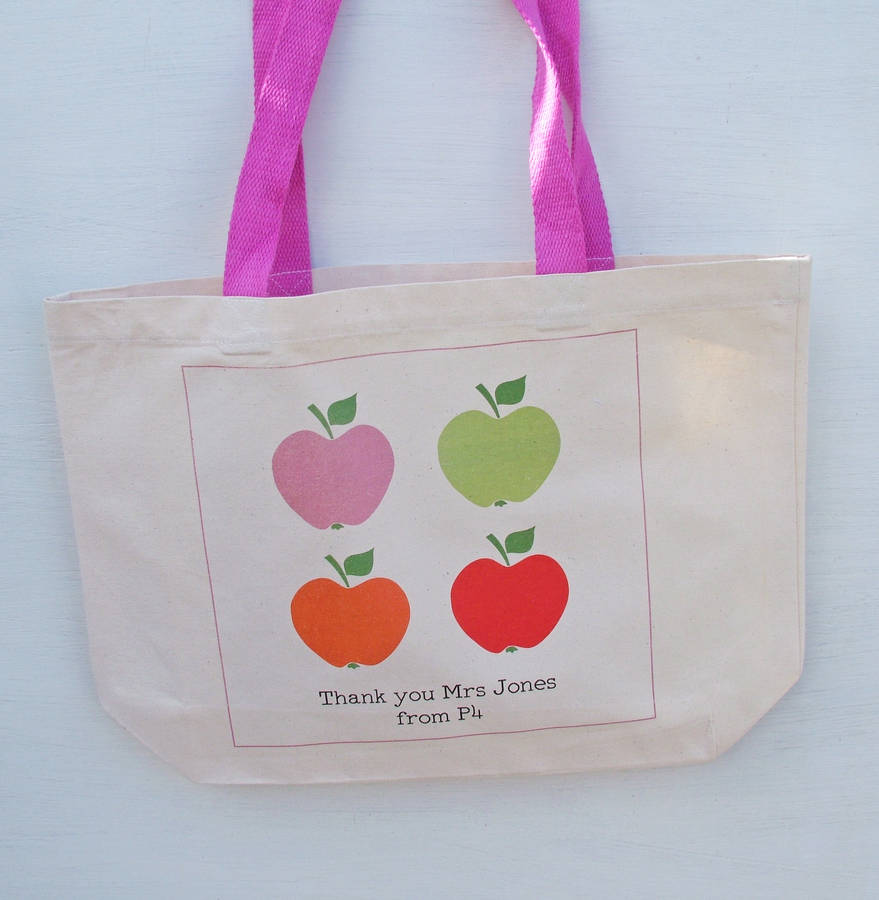 Bright Apple Personalised Tote Bag By Seahorse | notonthehighstreet.com