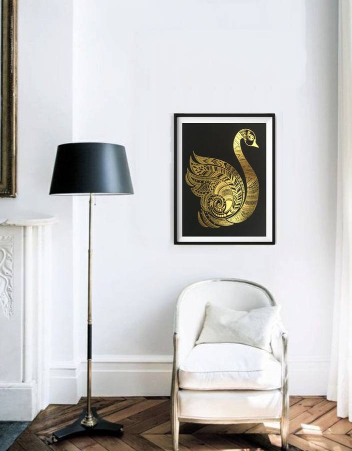 Grace, Gold Foil Framed Art By Palm Valley