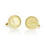 Lucky Sixpence Year Coin Cufflinks Gold, thumbnail 6 of 11