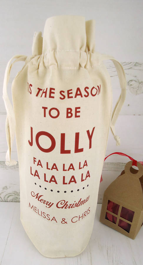 personalised wine bottle gift bags