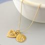 Gold Vermeil Initial And Number Necklace, thumbnail 1 of 6