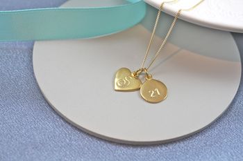 Gold Vermeil Initial And Number Necklace, 6 of 6