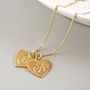 Gold Vermeil Initial And Number Necklace, thumbnail 5 of 6