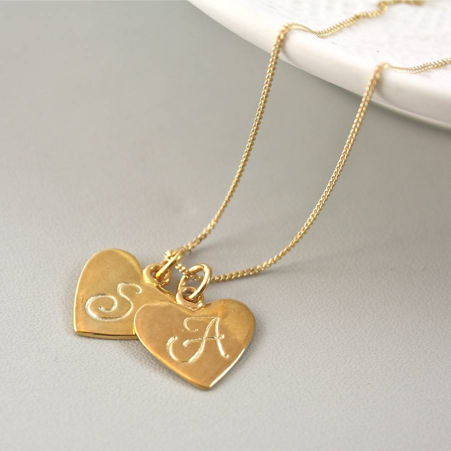 Gold Vermeil Initial And Number Necklace By Claudette Worters ...