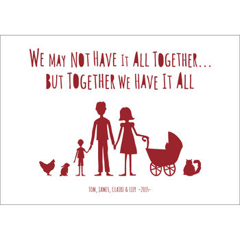 Personalised My Family Silhouette Print, 5 of 10