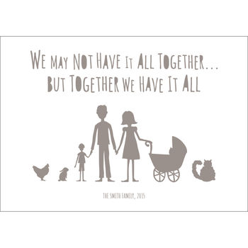Personalised My Family Silhouette Print, 7 of 10