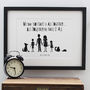 Personalised My Family Silhouette Print, thumbnail 9 of 10