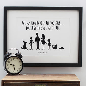 Personalised My Family Silhouette Print, 9 of 10