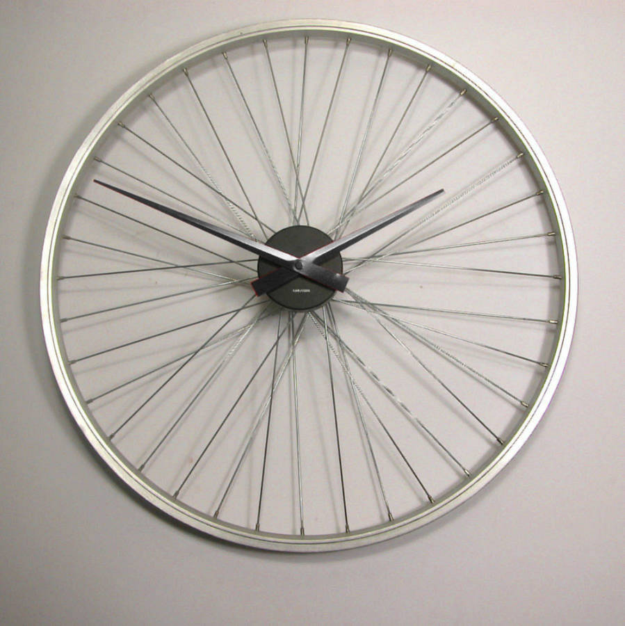 Upcycled Bicycle Wheel Clock