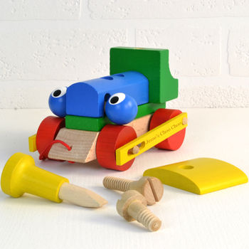 Wooden Train Take Apart And Pull Along Toy Personalised, 6 of 8