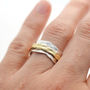 Sterling Silver Mixed Metal Spinning Leaf Ring, thumbnail 2 of 3