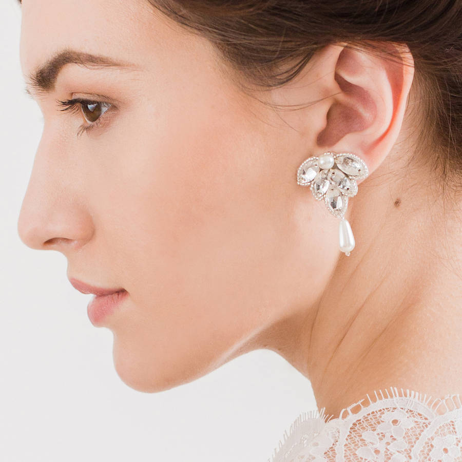 Statement Wedding Earrings By Britten Weddings Notonthehighstreet Statement Wedding Earrings