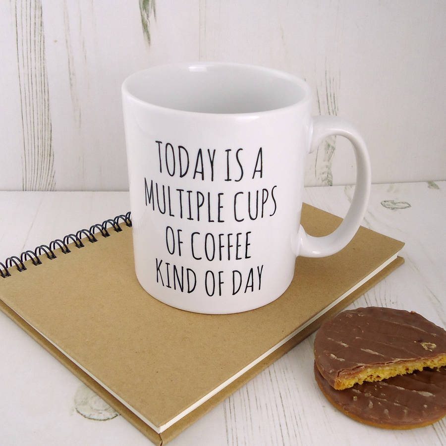 Personalised Multiple Cups Of Coffee Mug By Tailored Chocolates and